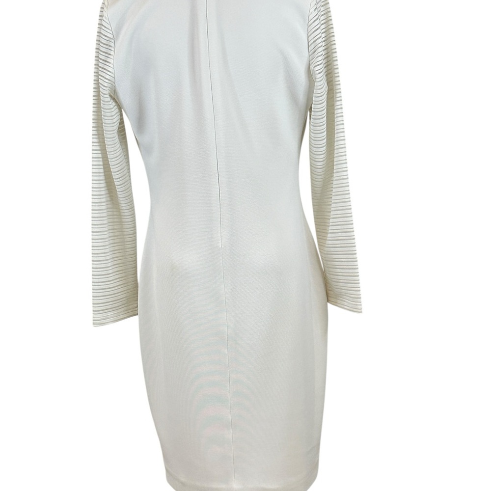 AQ/AQ Belle Mini White Long Sleeve Dress – Size US 8 / UK 12 - Picture 7 of 12